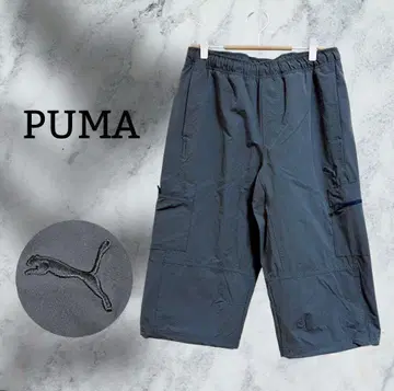 푸마 'PUMA' 하프 팬츠 원 포인트 [L] 다크 그레이 무지 스포츠