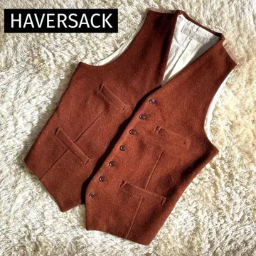 HAVERSACK 하버색 울 베스트 일본제 브라운 L 사이즈