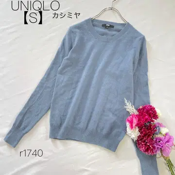 유니클로 캐시미어 크루넥 스웨터 부드러운 U넥 긴팔 풀오버 S