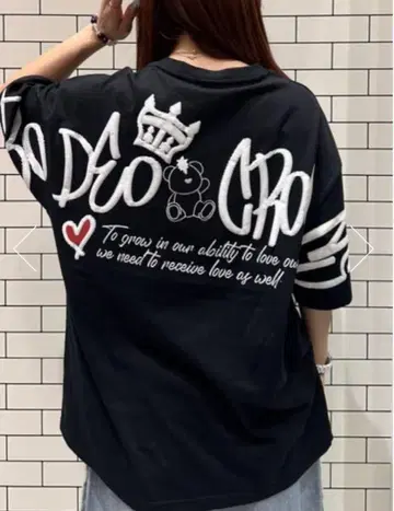 로데오 크라운 bear Logo 티셔츠 BLACK 택 포함 유니섹스