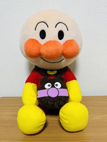 호빵맨/메가 점보 나카요시 빵 소품함 봉제 인형 바이킨맨