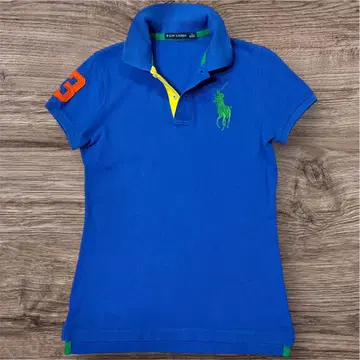 Ralph Lauren 파랑 피케 셔츠 3 자수