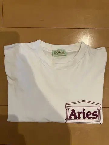 Aries 하우스 로고 프린트 화이트 티셔츠 XL
