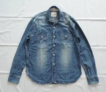 FOB FACTORY F3316 데님 워크 셔츠 사이즈 S