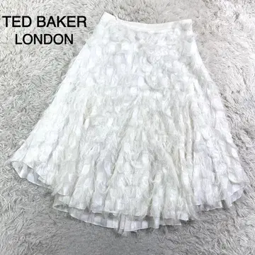 TED BAKER LONDON 화이트칼라 플레어 스커트