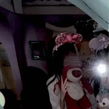 미니 귀 머리띠 레오파드 무늬 핑크