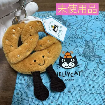 미사용품 제리 캣 Jellycat 프레첼 모양 봉제 인형 키링