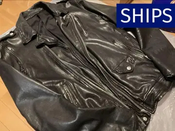 SHIPS 라이더스 천연 가죽 자켓 가죽 재킷