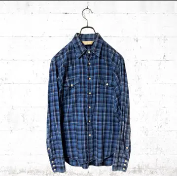 THE STYLIST JAPAN 린넨 체크 무늬 웨스턴 셔츠