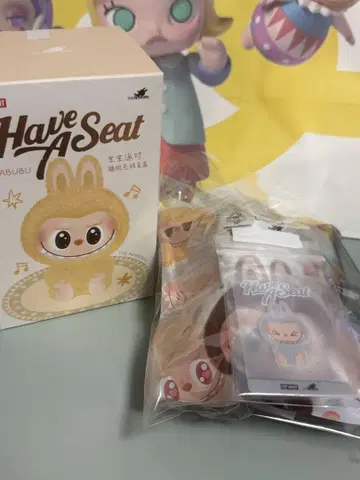 POP MART Have A Seat labubu 봉제 인형 HEHE