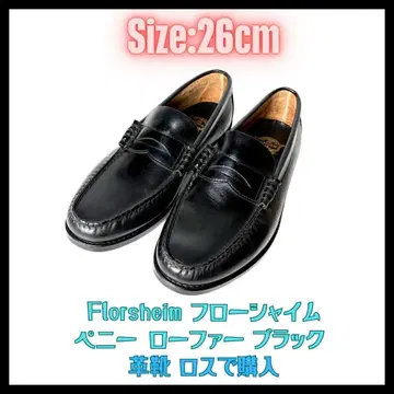 Florsheim 플로르샤임 로퍼 블랙 가죽 신발 가죽 26cm