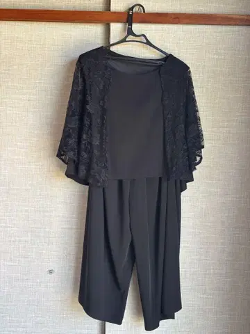 블랙 레이스 가디건 셋업