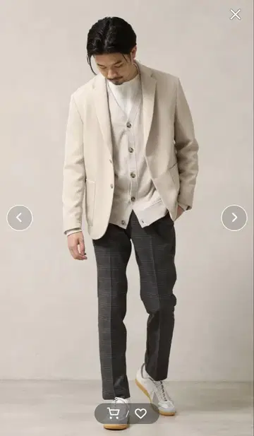 417edifice 베이지 테일러드 자켓 안감 없음