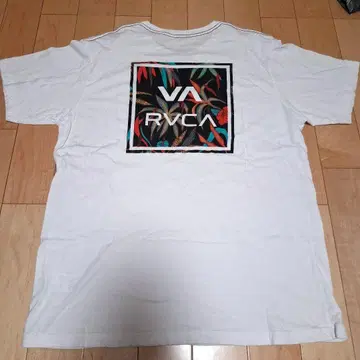 RVCA 화이트 티셔츠 백 프린트 XL