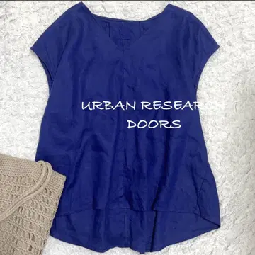 URBAN RESEARCH DOORS 린넨 프렌치 슬리브 블라우스