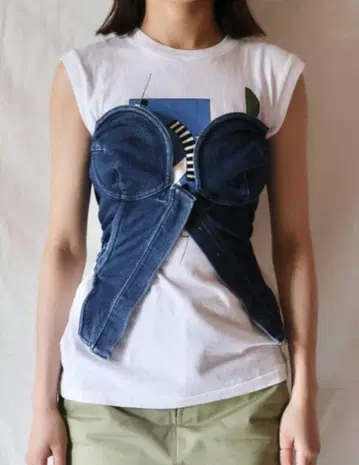 FUMIKA UCHIDA 스트레치 데님 뷔스티에 size36
