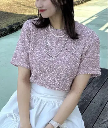 JEANASIS 리본 얀 풀오버 핑크