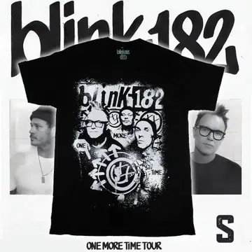 Blink 182 'One More Time' 오버 사이즈 티셔츠 S