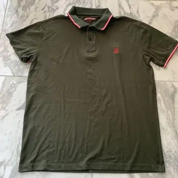BALLY 올리브 그린 피케 셔츠 L