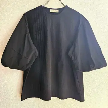 SUMI STYLE 벌룬 슬리브 블라우스 블랙