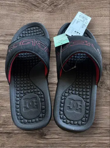 DC 비치 샌들 블랙/레드 새상품 24cm