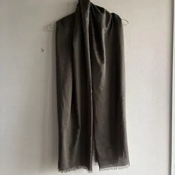 핸드메이드 스톨 대형 카키 모스그린 올리브 프린지 무지