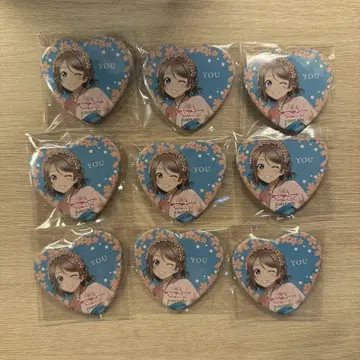 와타나베 요 벚꽃 일본 의류 하트형 캔뱃지