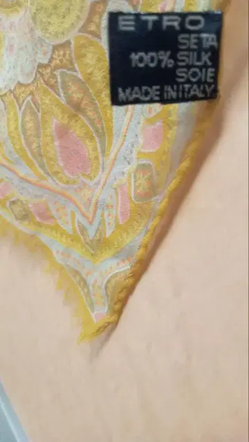 ETRO 100% 실크 페이즐리 무늬 스톨