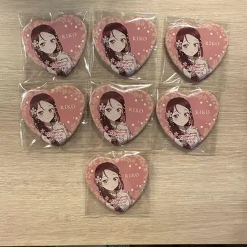 사쿠라우치 리코 벚꽃 일본 의류 하트형 캔뱃지