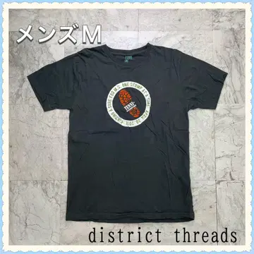 district threads 티셔츠 기업 로고 블랙 남성용 M 반팔