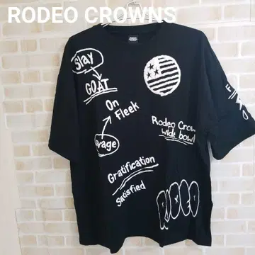 RODEO CROWNS 낙서 햄포 티셔츠