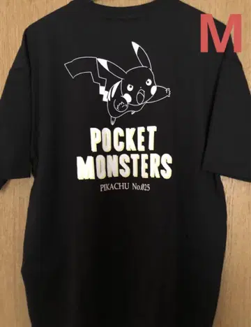 피카츄 티셔츠 새상품 남성용 M 사이즈 포켓몬스터 택 포함 새상품