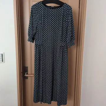 미사용 새상품 MK 원피스 기하학 패턴 긴팔 원피스