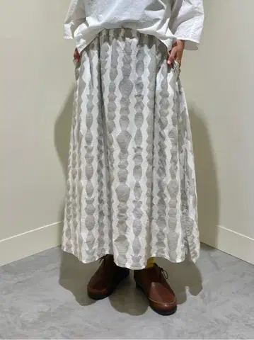 새상품 23SS Plantation YOORYUU 스컬프처 스커트