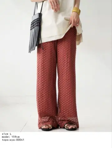 안티카 레이스 팬츠 시스루 니트