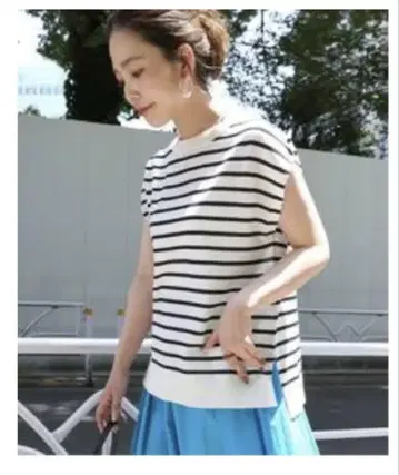 [미사용 새상품] 코튼 나일론 프렌치 슬리브 풀오버