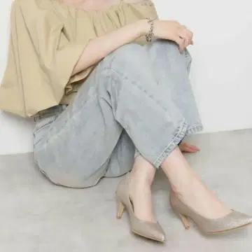 ESPERANZA 12시간 펌프스 골드 라메 약 7.5cm 라메 소재