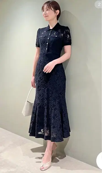 스나이델 SNIDEL 레이스 폴로 드레스