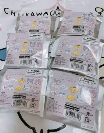 치이카와 산리오 시크릿 헤어 클립 6개 미개봉 새상품