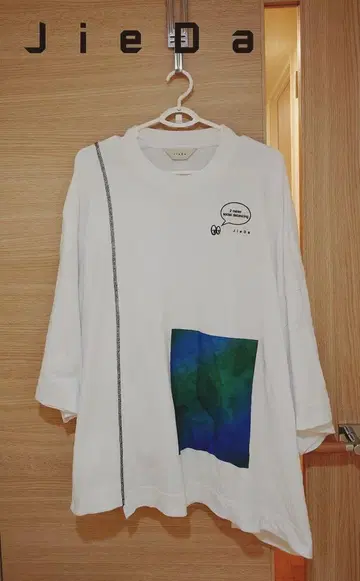JieDa PRINTED ASYMMETRY 오버 사이즈 티셔츠