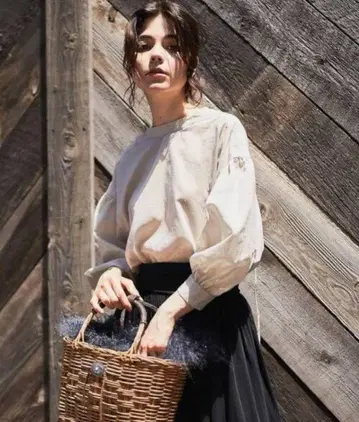 윔 가젯 시어 블라우스 유나이티드 애로우즈 IENA 드로어