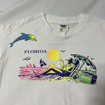 싱글 스티치 90s] FLORIDA 비치 티셔츠 XL 빈티지