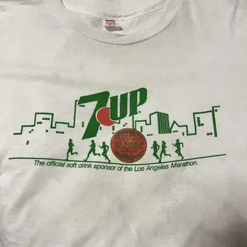 싱글 스티치 1986] 7UP LA 마라톤 티셔츠 XL Hanes