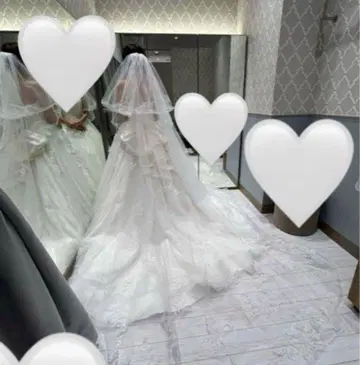 웨딩 베일, 결혼식, 와타베 웨딩, 신부, 레이스, 꽃무늬, 브라이덜