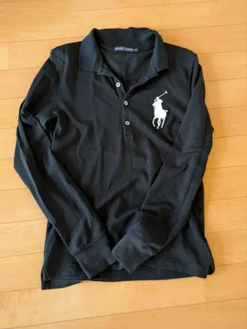 Ralph Lauren 블랙 긴팔 폴로 셔츠 L