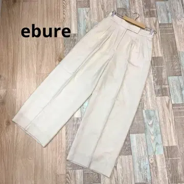 9-8 ebure 에부르 와이드 센터 팬츠 크림 화이트 38 M