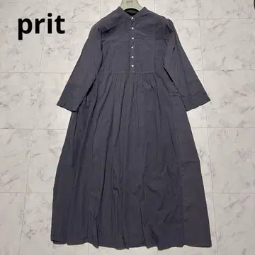 프릿 보일 코튼 롱 원피스 개더 턱 염색 손세탁 가능