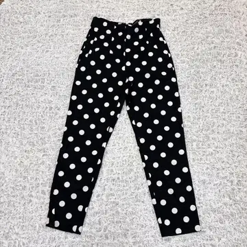 ZARA 린넨 하이웨스트 팬츠 테이퍼드 팬츠 M 도트 자라 블랙