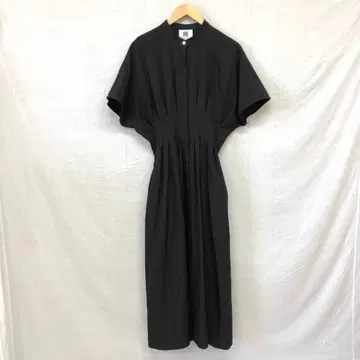 새상품급 코토리카 린넨 느낌 허리 턱 원피스 셔츠 원피스 M 블랙