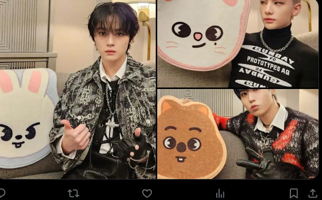 스트레이키즈 스키즈 리노 현진 한 스키주 FC 한정 러그 발매트